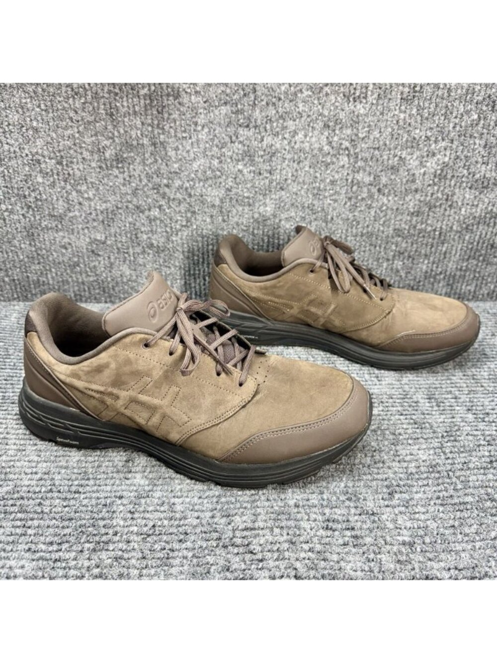 ASICS Shoes Mens 13 WIDE Gel-Odyssey Brown Suede Lace Up DuoMax Walking 1131A057